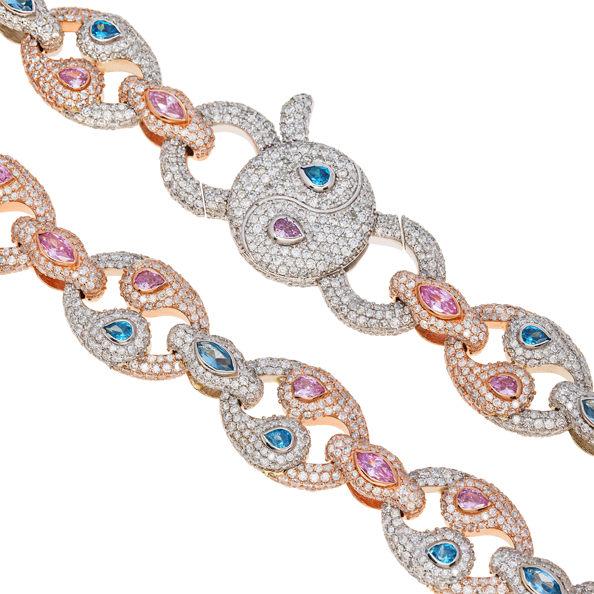 Diamond Ying Yang Necklace view 2