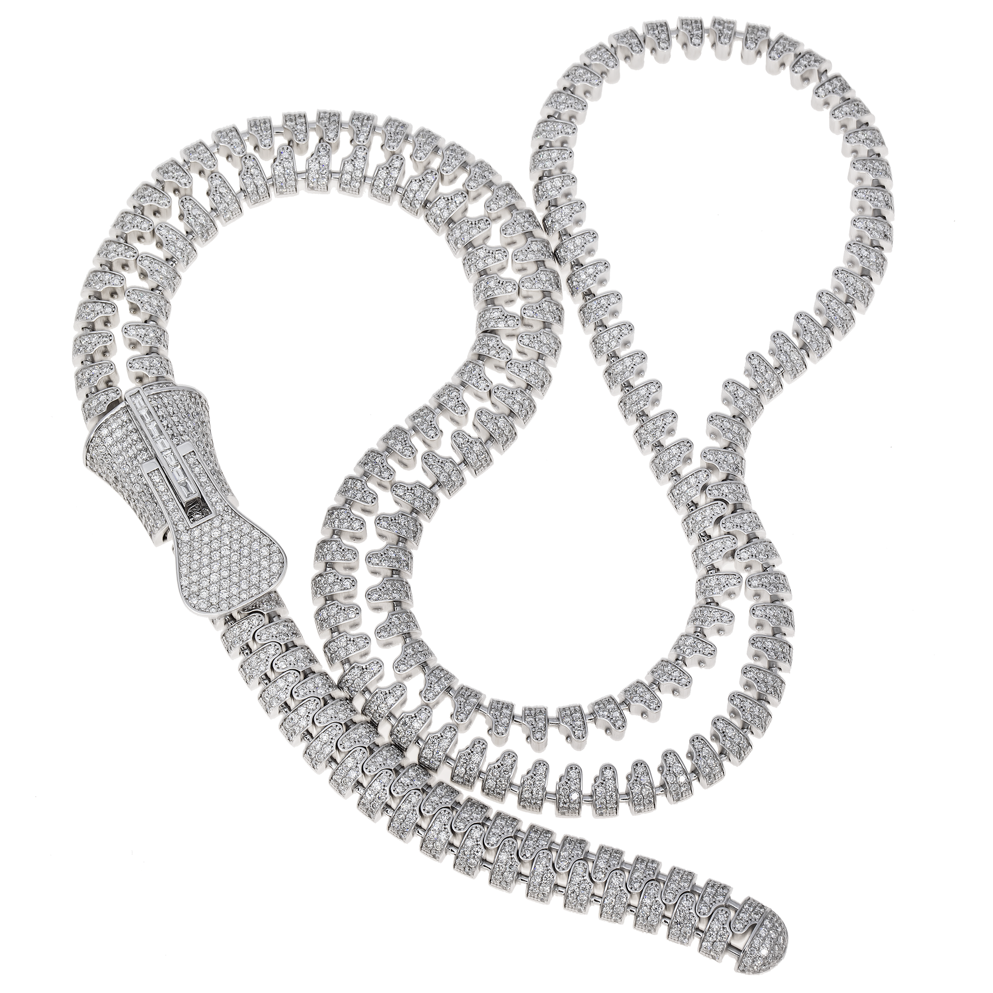 Diamond Zipper Necklace