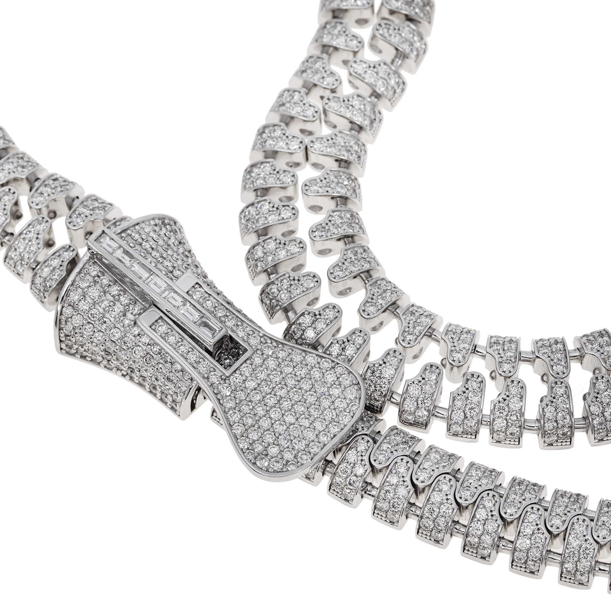 Diamond Zipper Necklace view 2