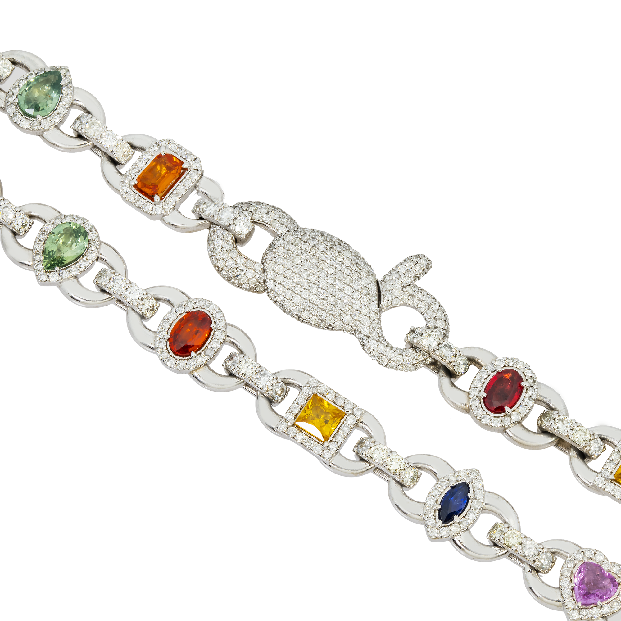 Diamond Colored Infinity Necklace view 2