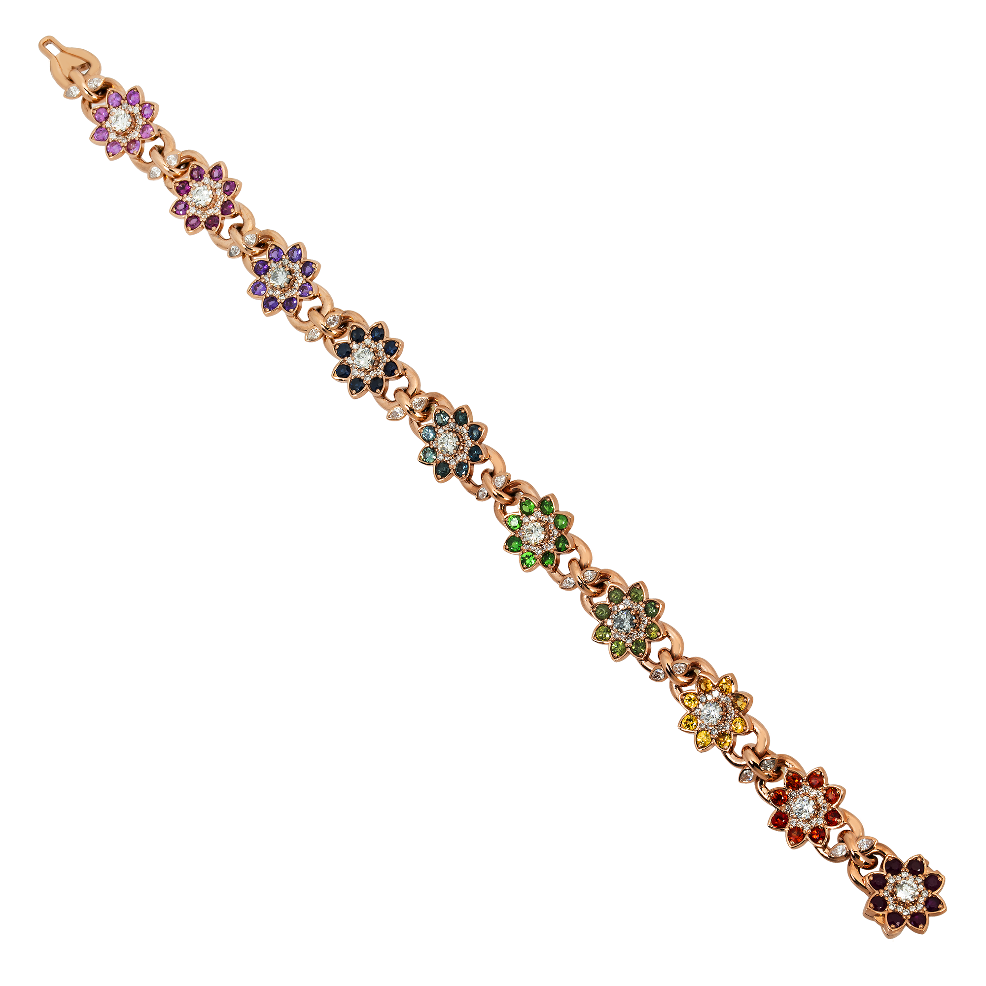 Diamond Flower Bracelet view 2