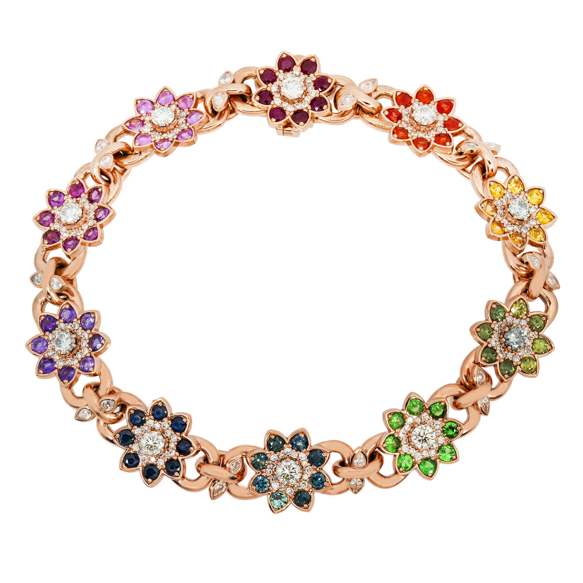 Diamond Flower Bracelet