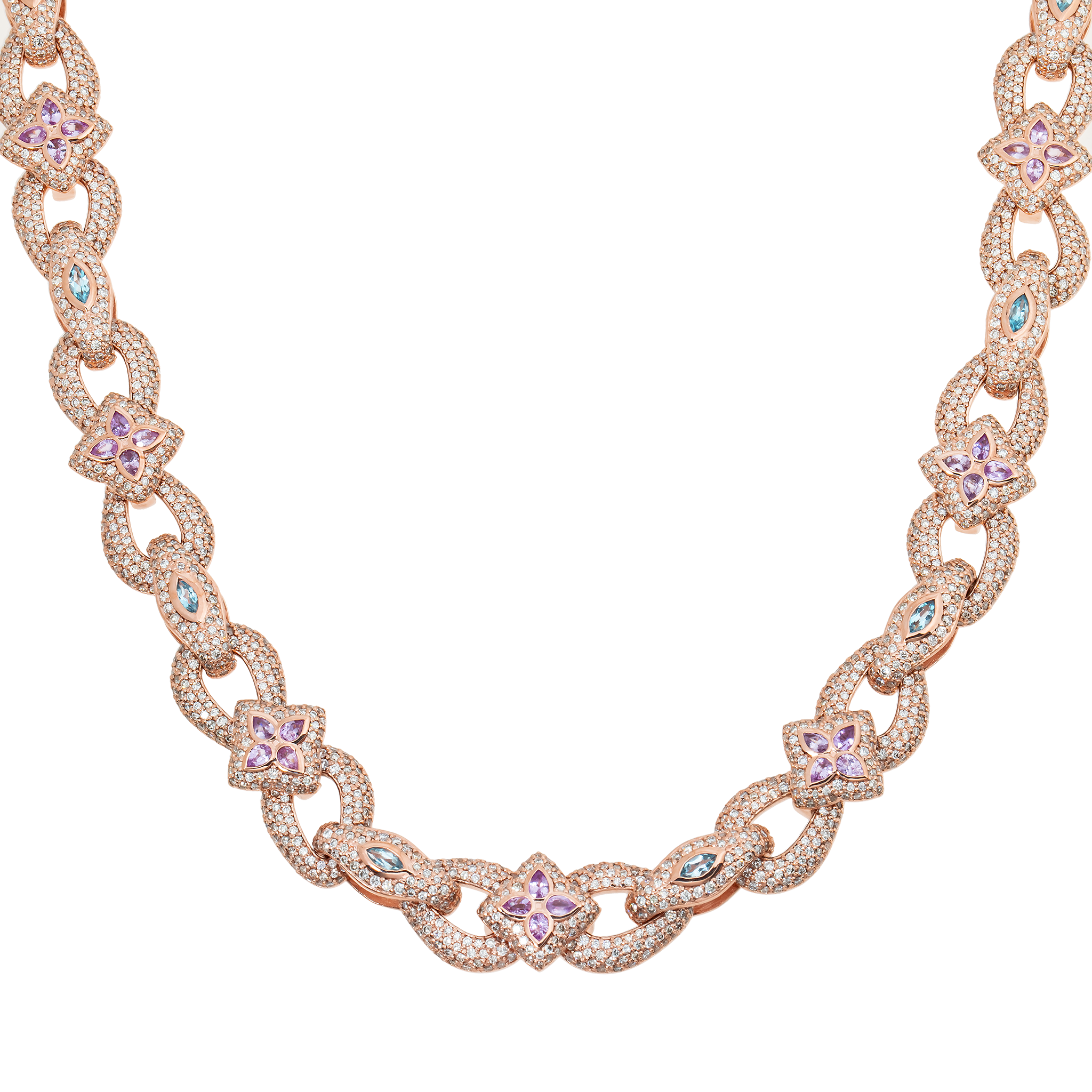Infinity Star Diamond Necklace, 10K Rose Gold (1 of 2)