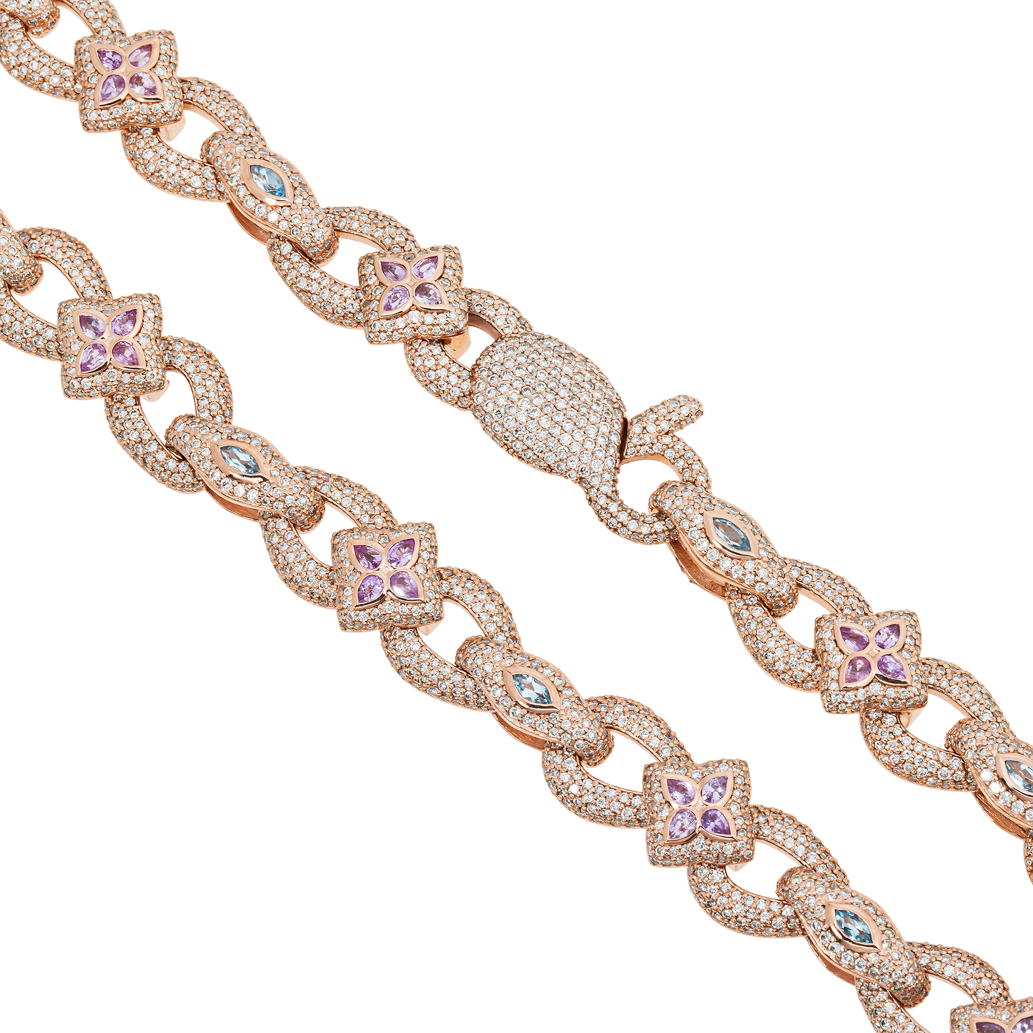 Infinity Star Diamond Necklace, 10K Rose Gold (1 of 2) view 2