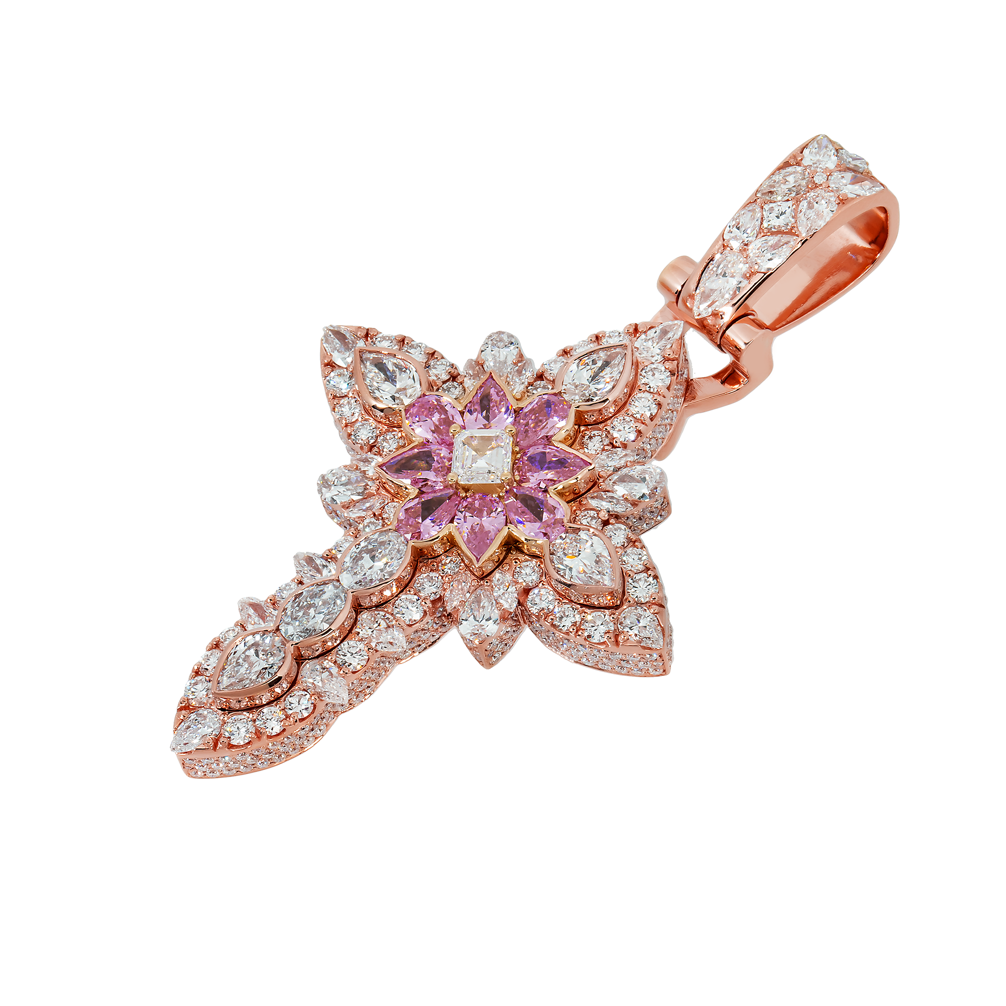 Diamond Flower Cross view 2