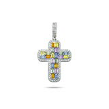 Colored Gem Stone Pendant, 14K White Gold 0.51ct