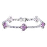 Diamond Clover Bracelet, 14K White Gold (2 of 3)