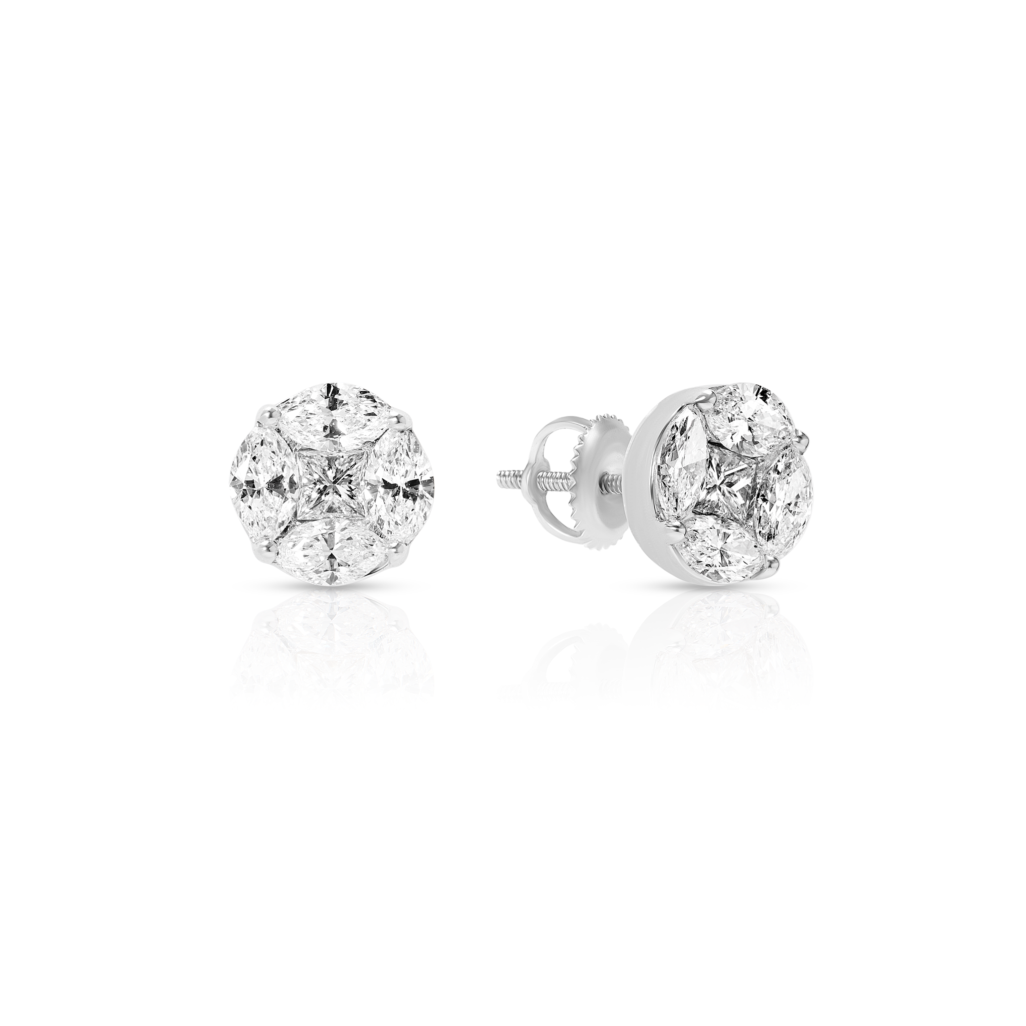 Marquise & Princess Cut Earrings view 2