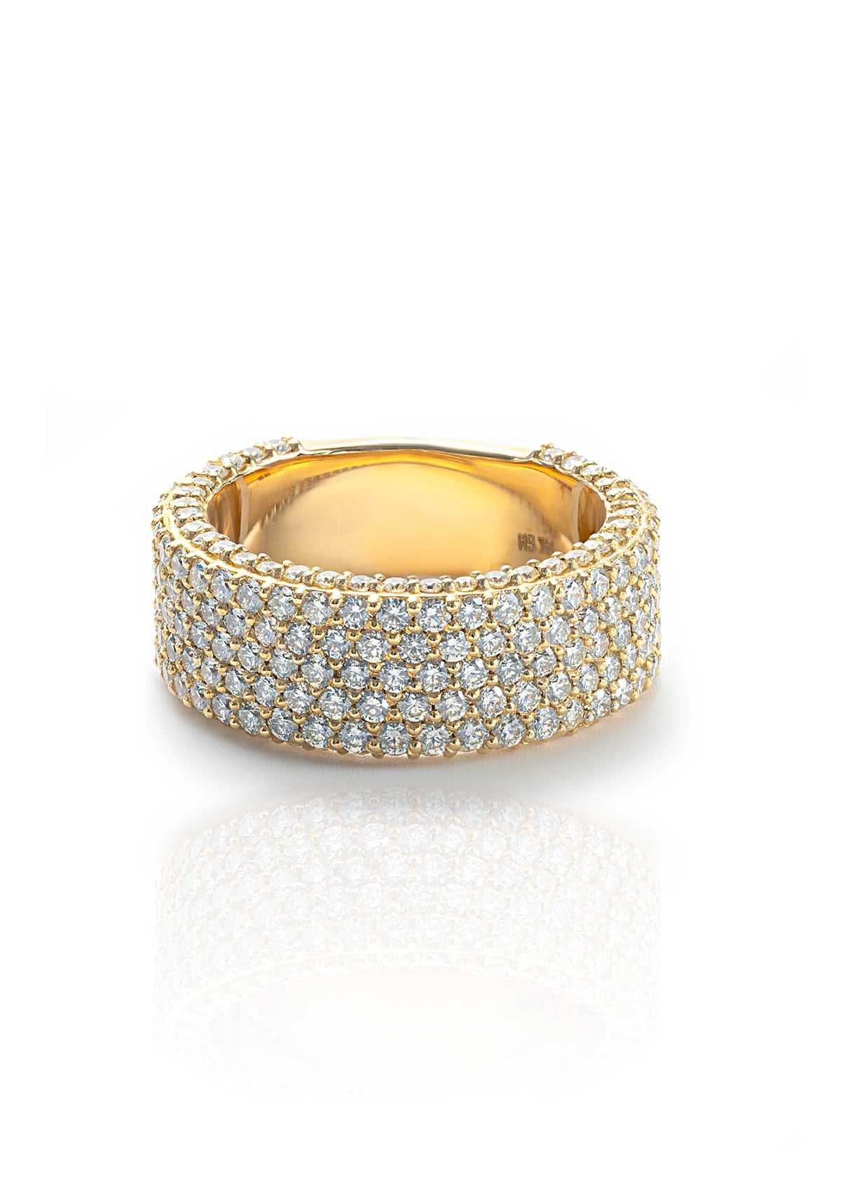 Diamond Wedding Band, 14K Yellow Gold 4.25ct