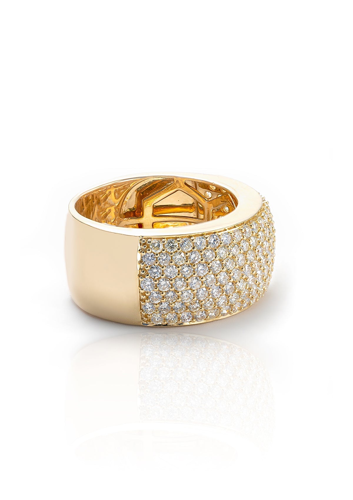 Diamond Wedding Band, 14K Yellow Gold 4.25ct view 2