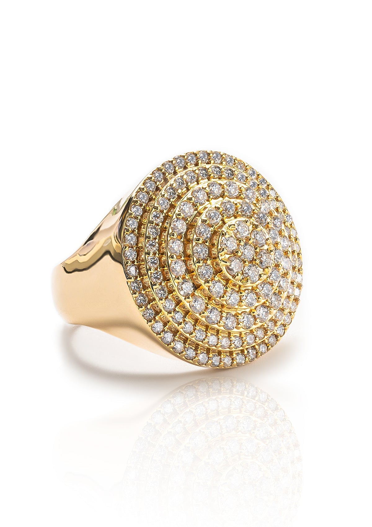 Round Ring with Diamonds view 2