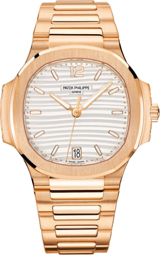 Patek Philippe Nautilus 35.2mm Rose Gold Silver Opaline Dial – 7118/1R-001