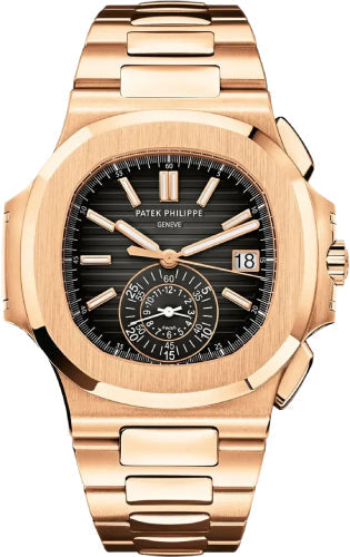 Patek Philippe Nautilus Chronograph 40.5mm Rose Gold Black Dial Rose Gold Bracelet – 5980/1R-001