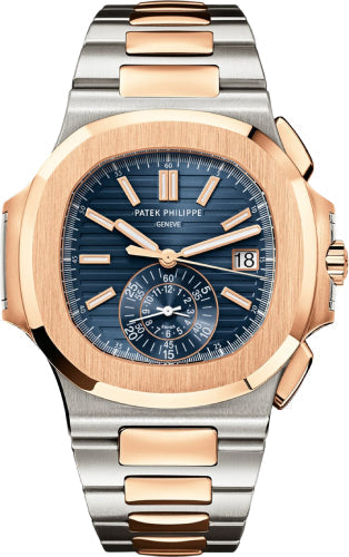 Patek Philippe Nautilus Chronograph 40.5mm Steel and Rose Gold Blue Dial – 5980/1AR-001