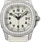 Patek Philippe Aquanaut Luce 40mm White Gold White Dial Diamond Bezel – 5069G-011