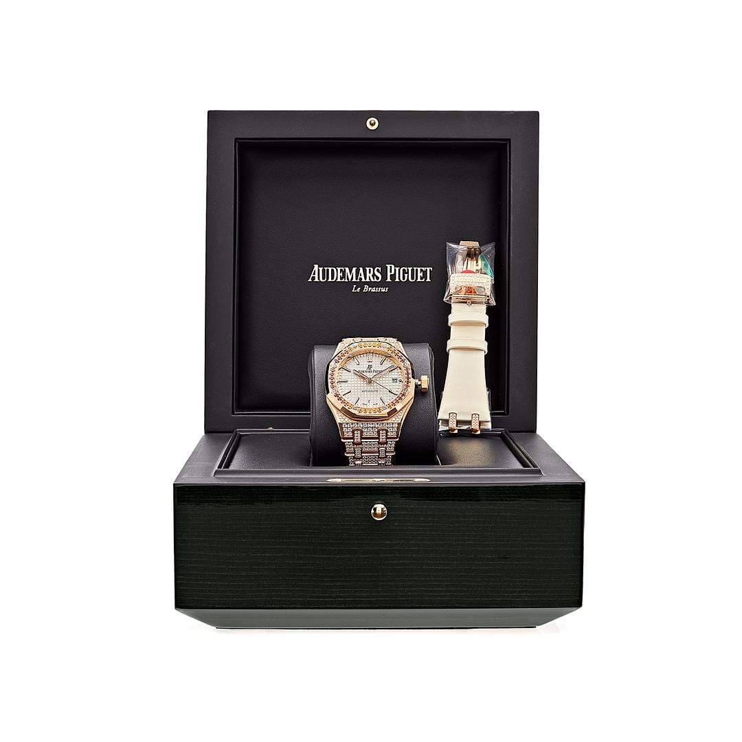 Audemars Piguet Royal Oak 15452OR.ZY.D038VE.01 Rose Gold and Diamonds (2021) view 6