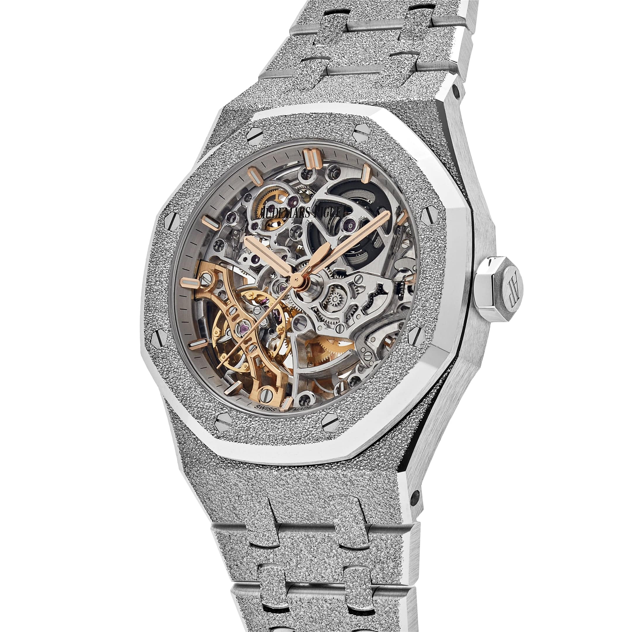 Audemars Piguet Royal Oak 15466BC.GG.1259BC.01 Double Balance Wheel Frosted White Gold (2023) view 4