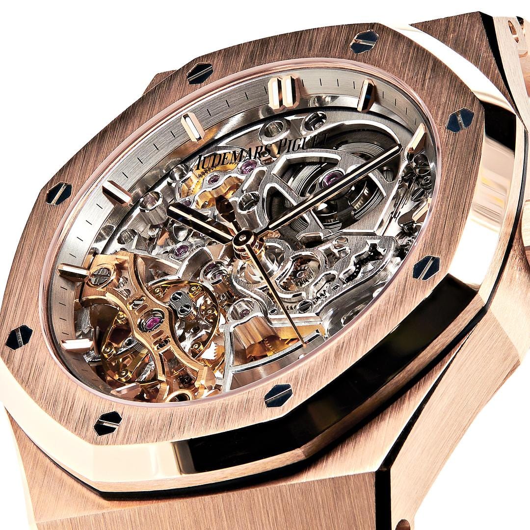 Audemars Piguet Royal Oak 15467OR.OO.1256OR.01 Double Balance Wheel Openworked Rose Gold view 2