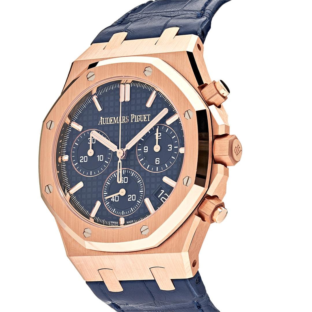 Audemars Piguet Royal Oak 26240OR.OO.D315CR.01 Chronograph '50th Anniversary' Rose Gold Blue Dial (2022) view 4