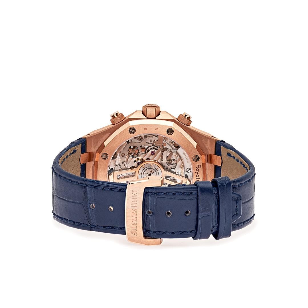 Audemars Piguet Royal Oak 26240OR.OO.D315CR.01 Chronograph '50th Anniversary' Rose Gold Blue Dial (2022) view 6