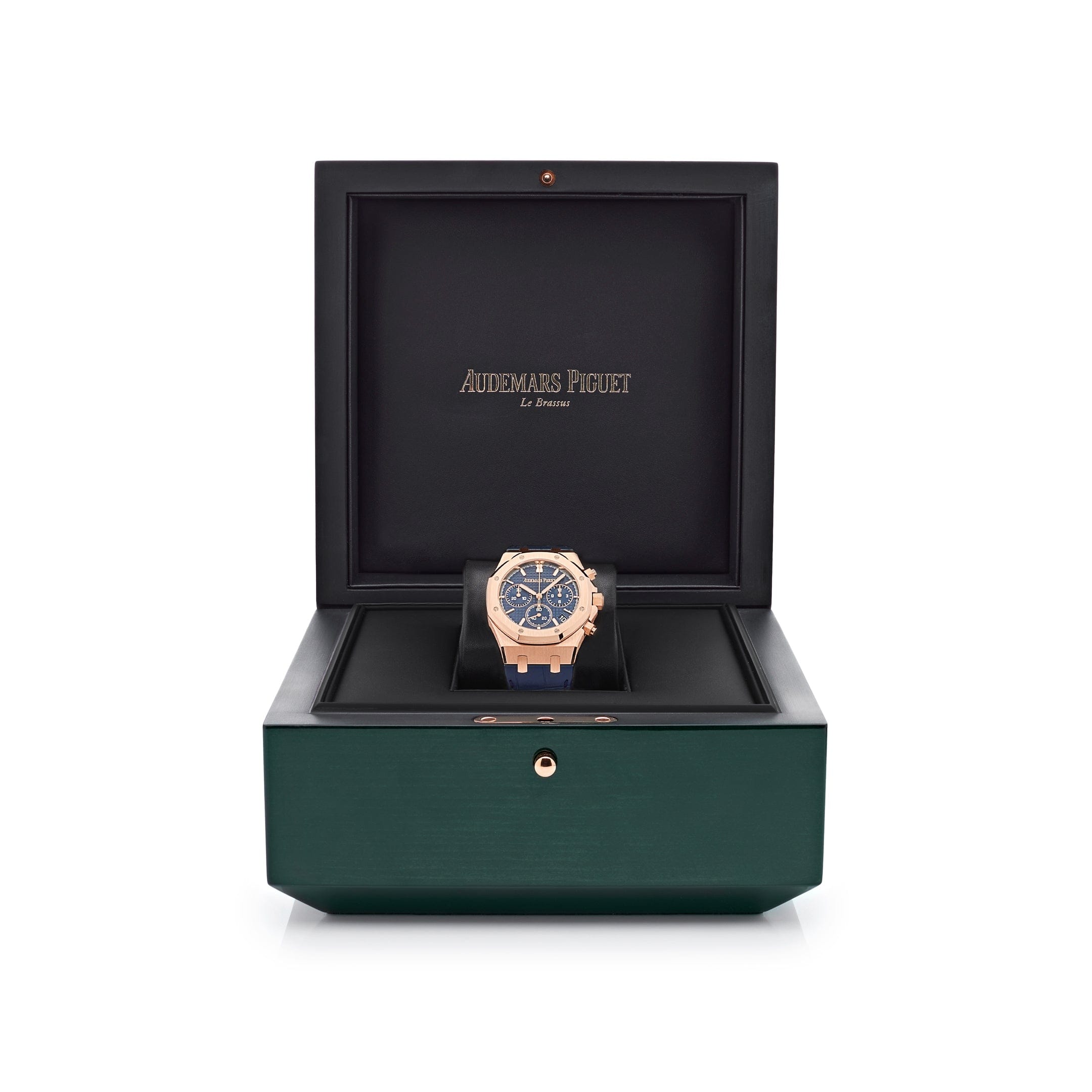 Audemars Piguet Royal Oak 26240OR.OO.D315CR.01 Chronograph '50th Anniversary' Rose Gold Blue Dial view 7