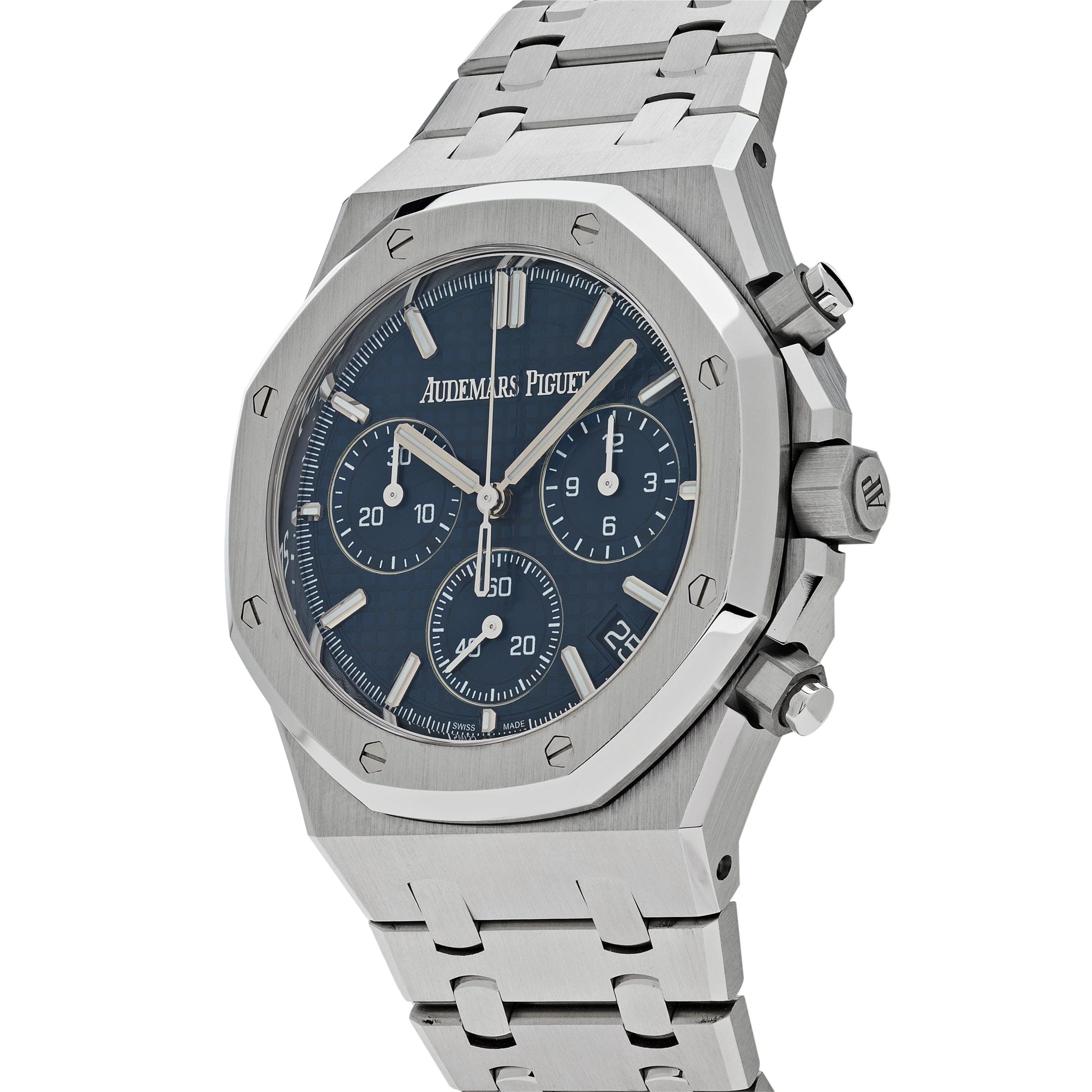 Audemars Piguet Royal Oak 26240ST.OO.1320ST.01 Selfwinding Chronograph '50th Anniversary' Stainless Steel Blue Dial view 2