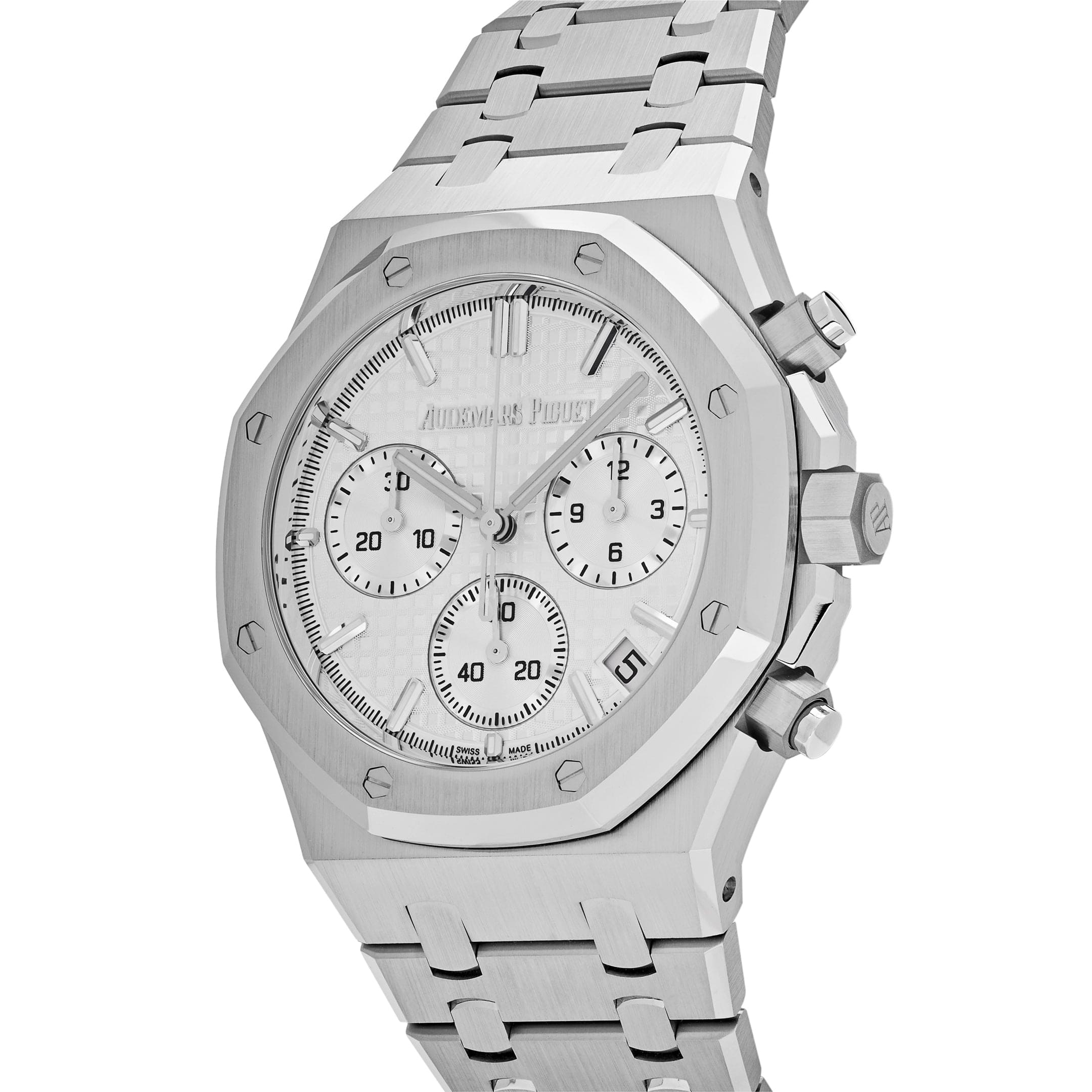Audemars Piguet Royal Oak 26240ST.OO.1320ST.07 Selfwinding Chronograph Stainless Steel White Dial view 2