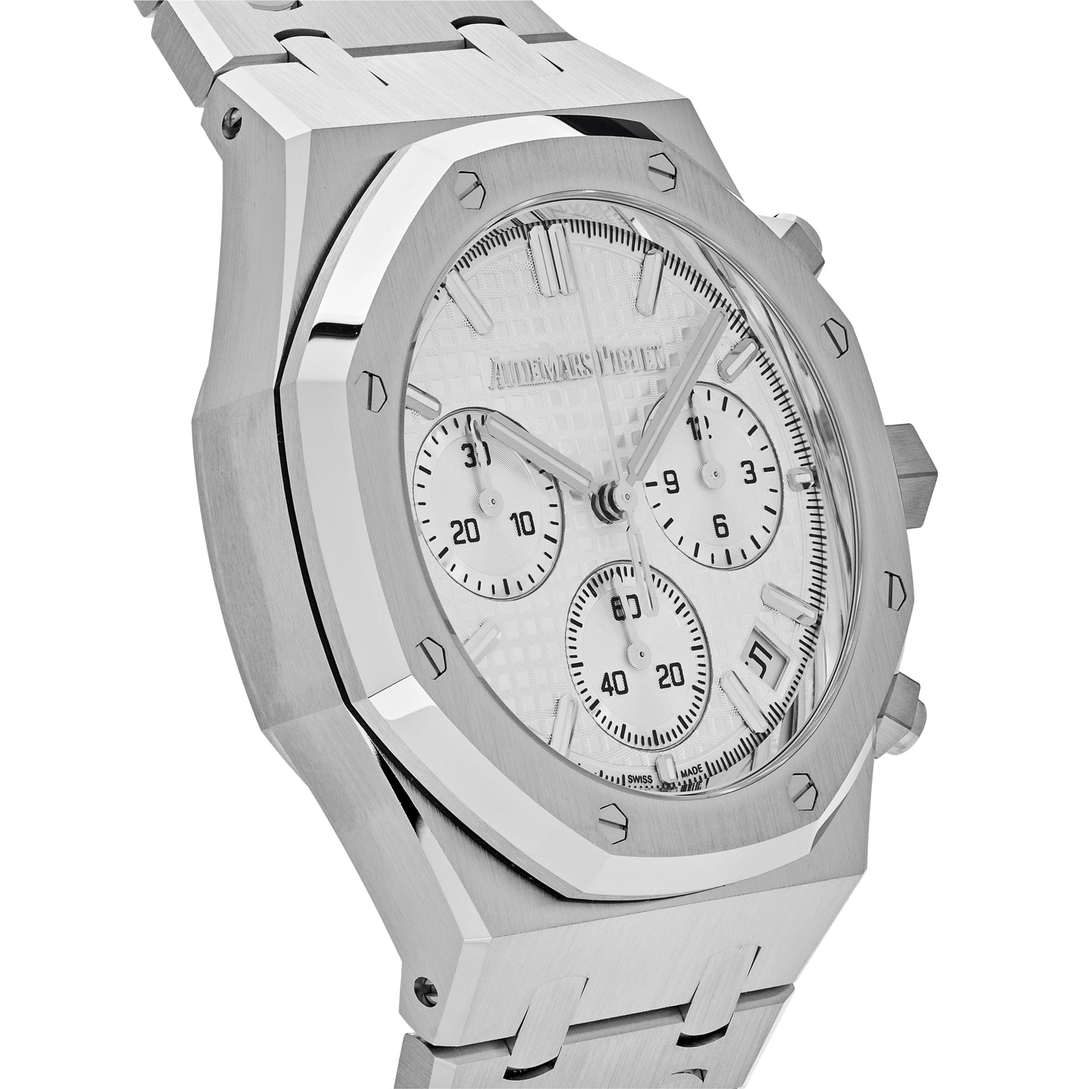 Audemars Piguet Royal Oak 26240ST.OO.1320ST.07 Selfwinding Chronograph Stainless Steel White Dial view 3