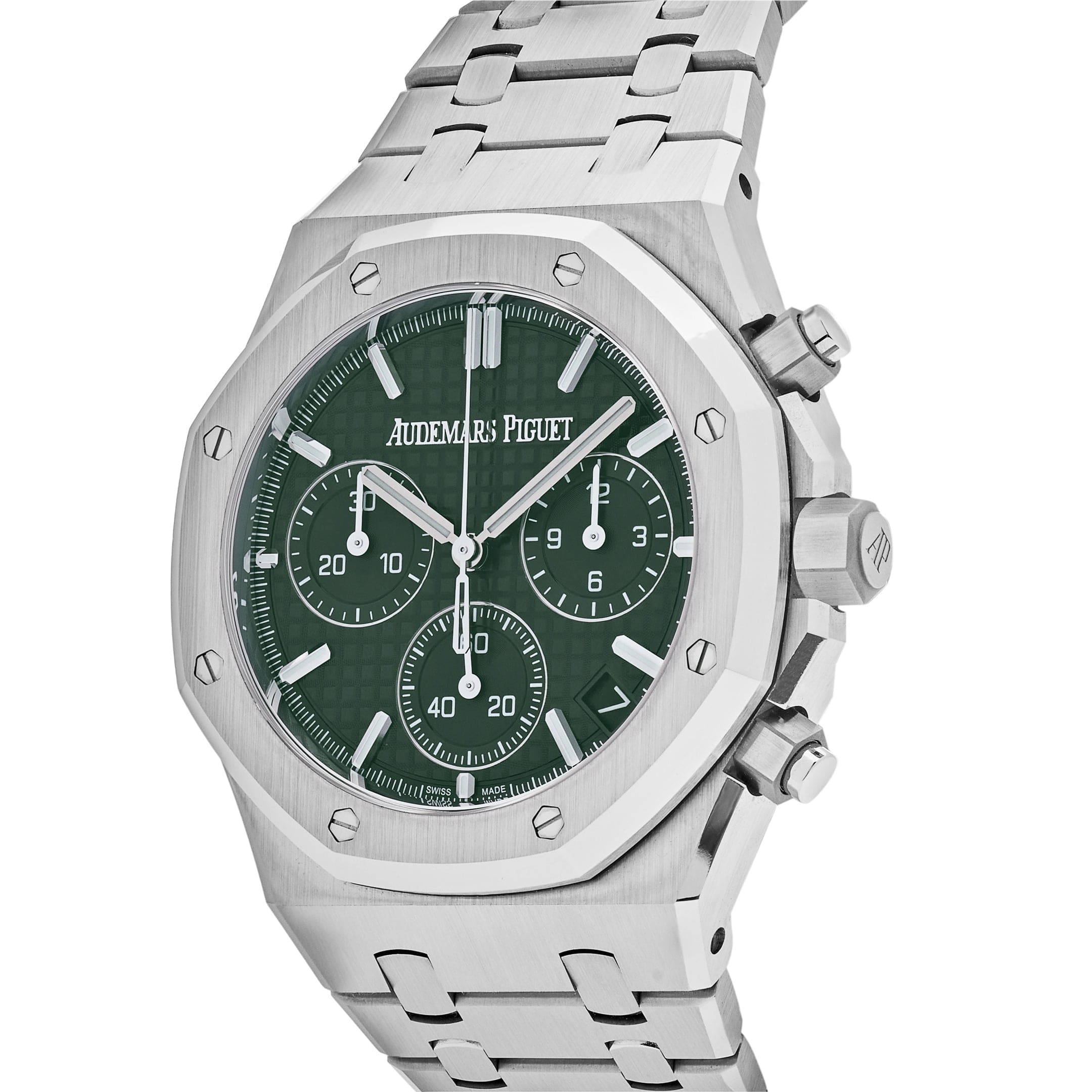 Audemars Piguet Royal Oak 26240ST.OO.1320ST.08 Selfwinding Chronograph Stainless Steel Green Dial (2023) view 2