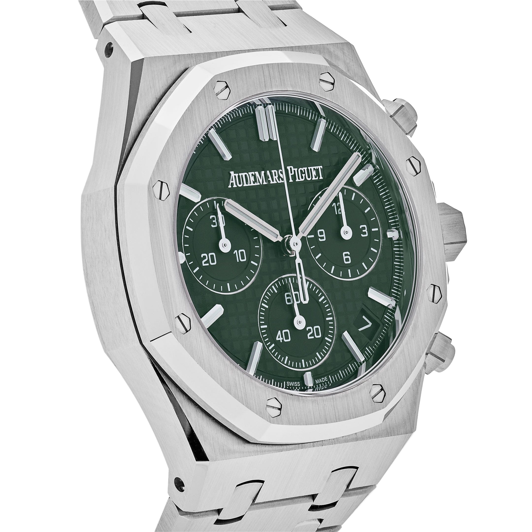 Audemars Piguet Royal Oak 26240ST.OO.1320ST.08 Selfwinding Chronograph Stainless Steel Green Dial (2023) view 3
