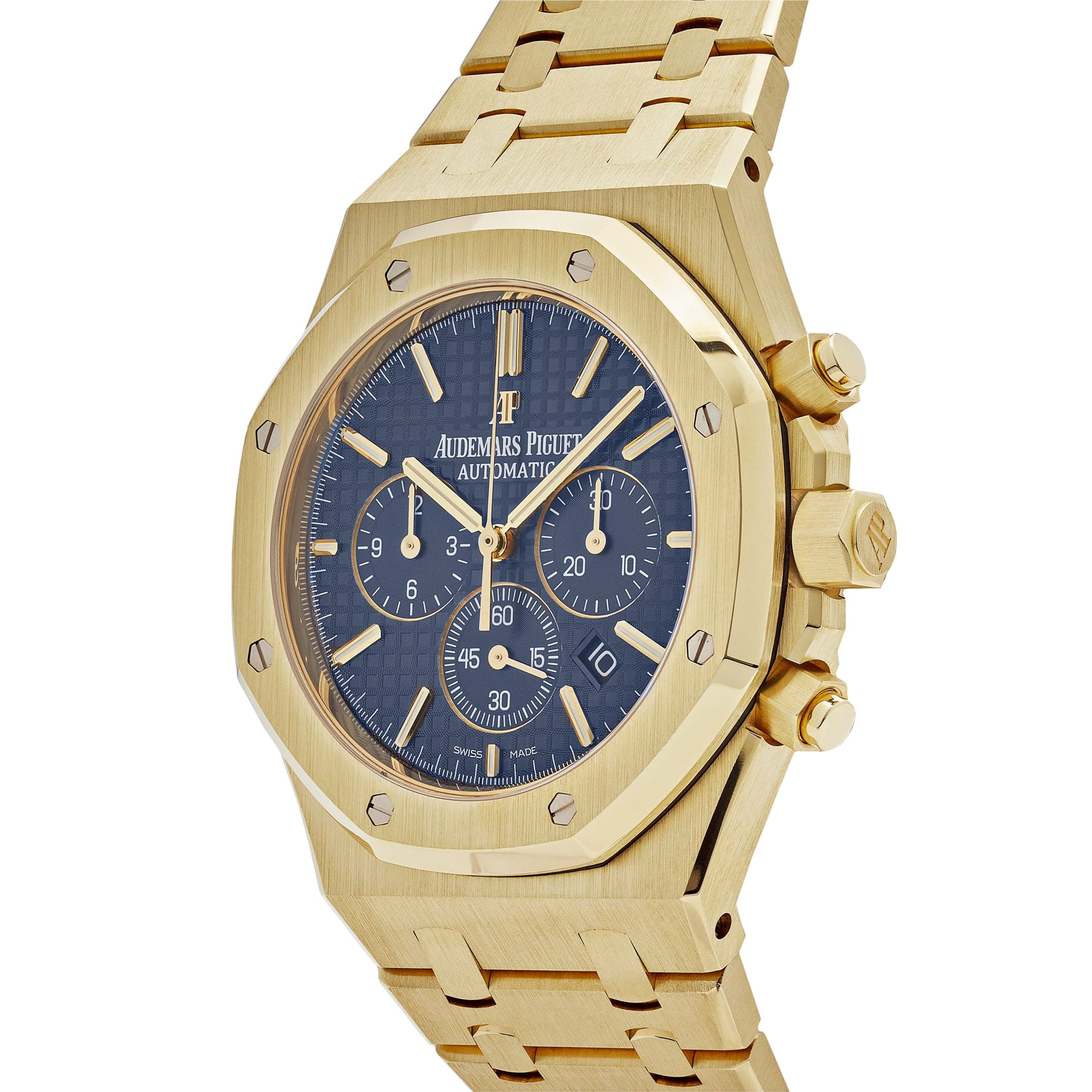 Audemars Piguet Royal Oak 26320BA.OO.1220BA.02 Chronograph Yellow Gold Blue Dial (2016) view 3