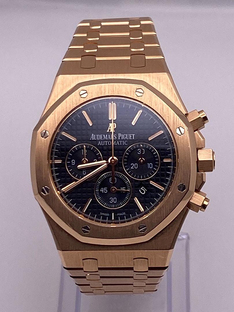 Audemars Piguet Royal Oak 26320OR.OO.1220OR.01 Chronograph Rose Gold Black Dial view 2