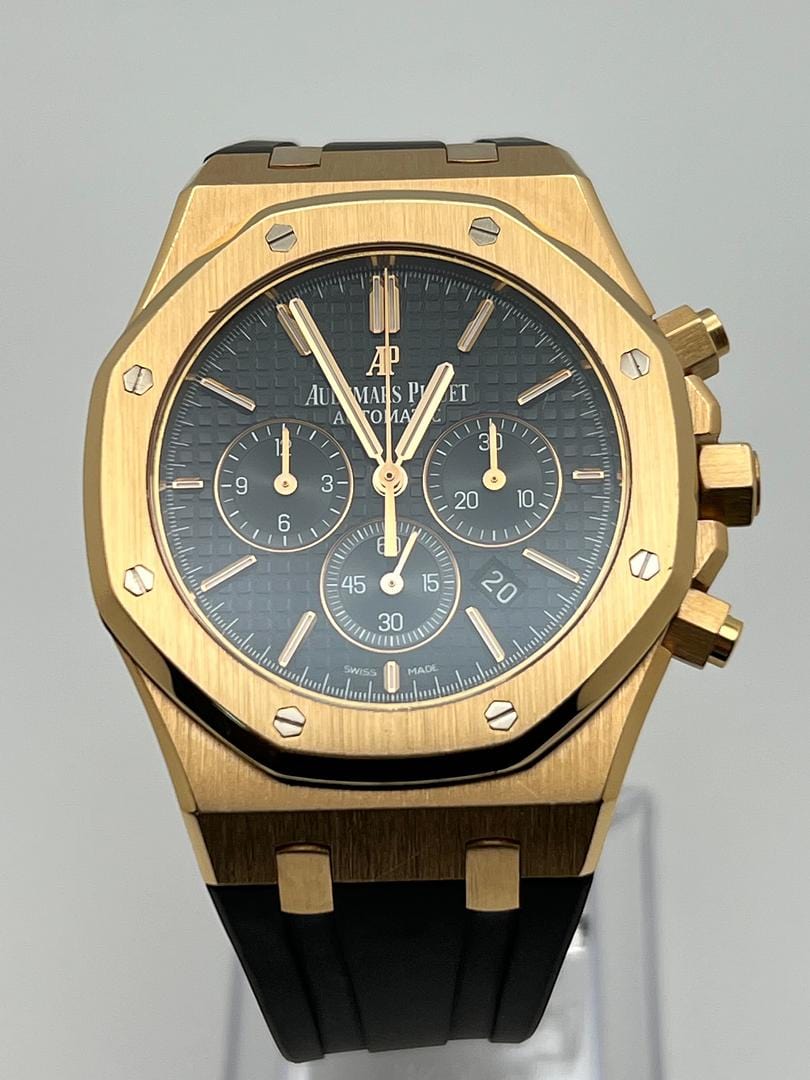 Audemars Piguet Royal Oak 26320OR.OO.D002CR.01 Selfwinding Chronograph Rose Gold Black Dial view 2