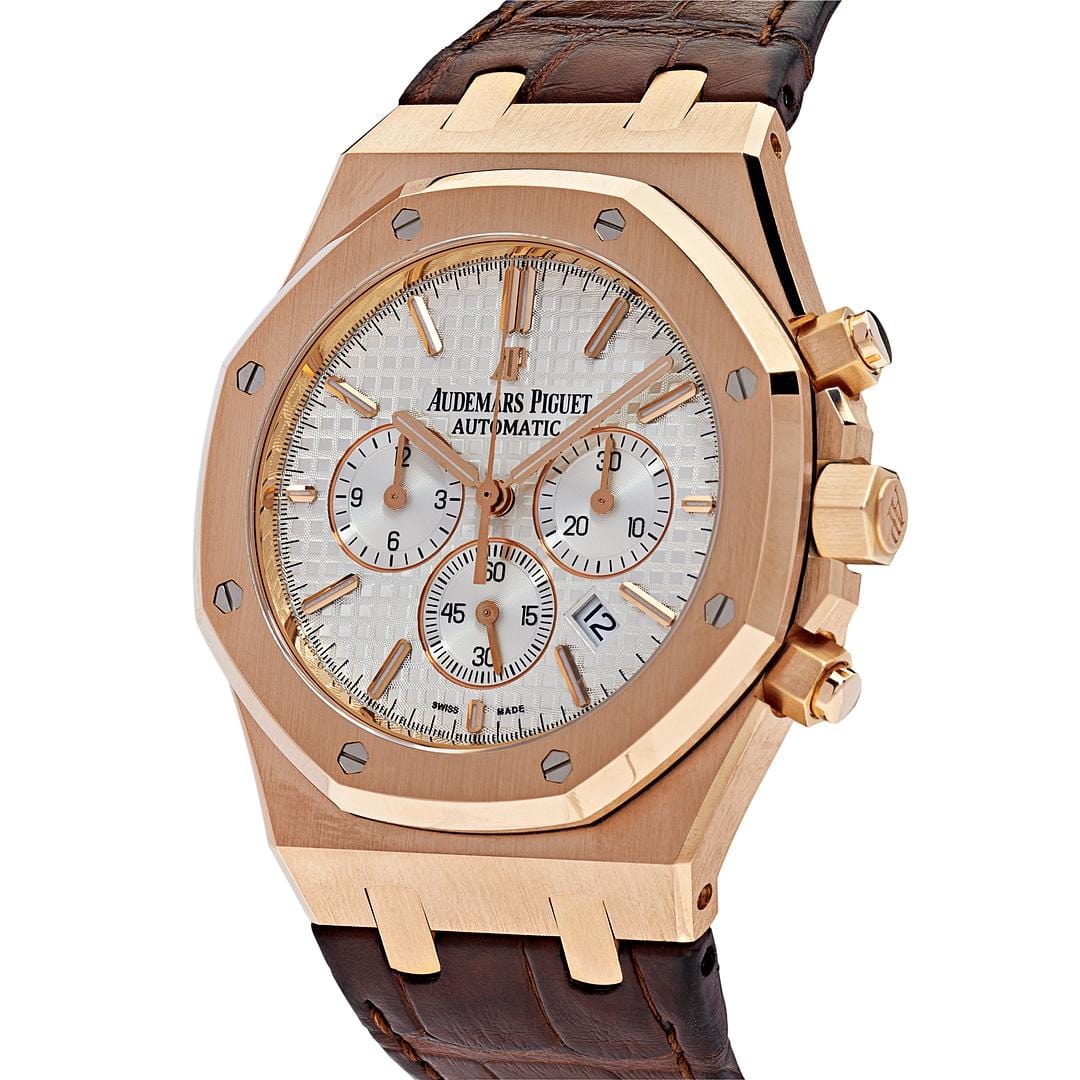 Audemars Piguet Royal Oak 26320OR.OO.D088CR.01 Chronograph Rose Gold Silver Dial view 3