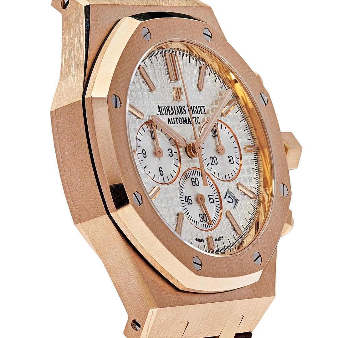 Audemars Piguet Royal Oak 26320OR.OO.D088CR.01 Chronograph Rose Gold Silver Dial view 4