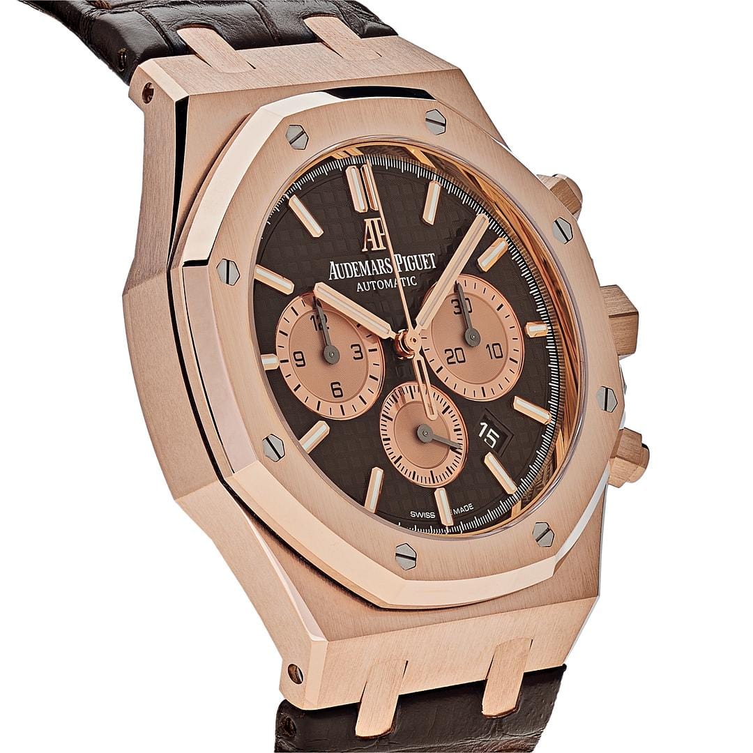 Audemars Piguet Royal Oak 26331OR.OO.D821CR.01 Selfwinding Chronograph Rose Gold Brown Dial (2020) view 3