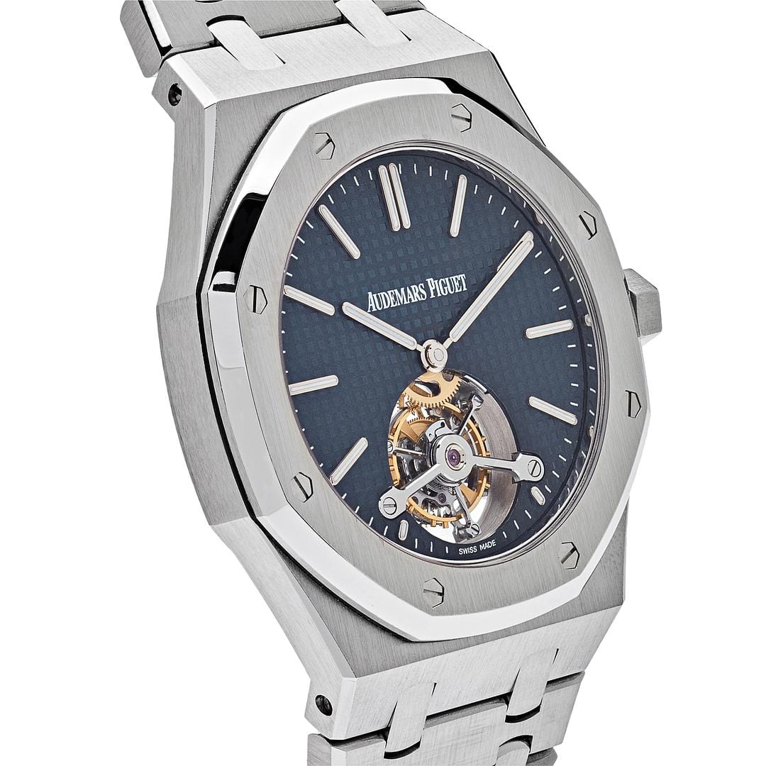 Audemars Piguet Royal Oak 26510ST.OO.1220ST.01 Tourbillon Extra-Thin Steel Blue Dial view 4