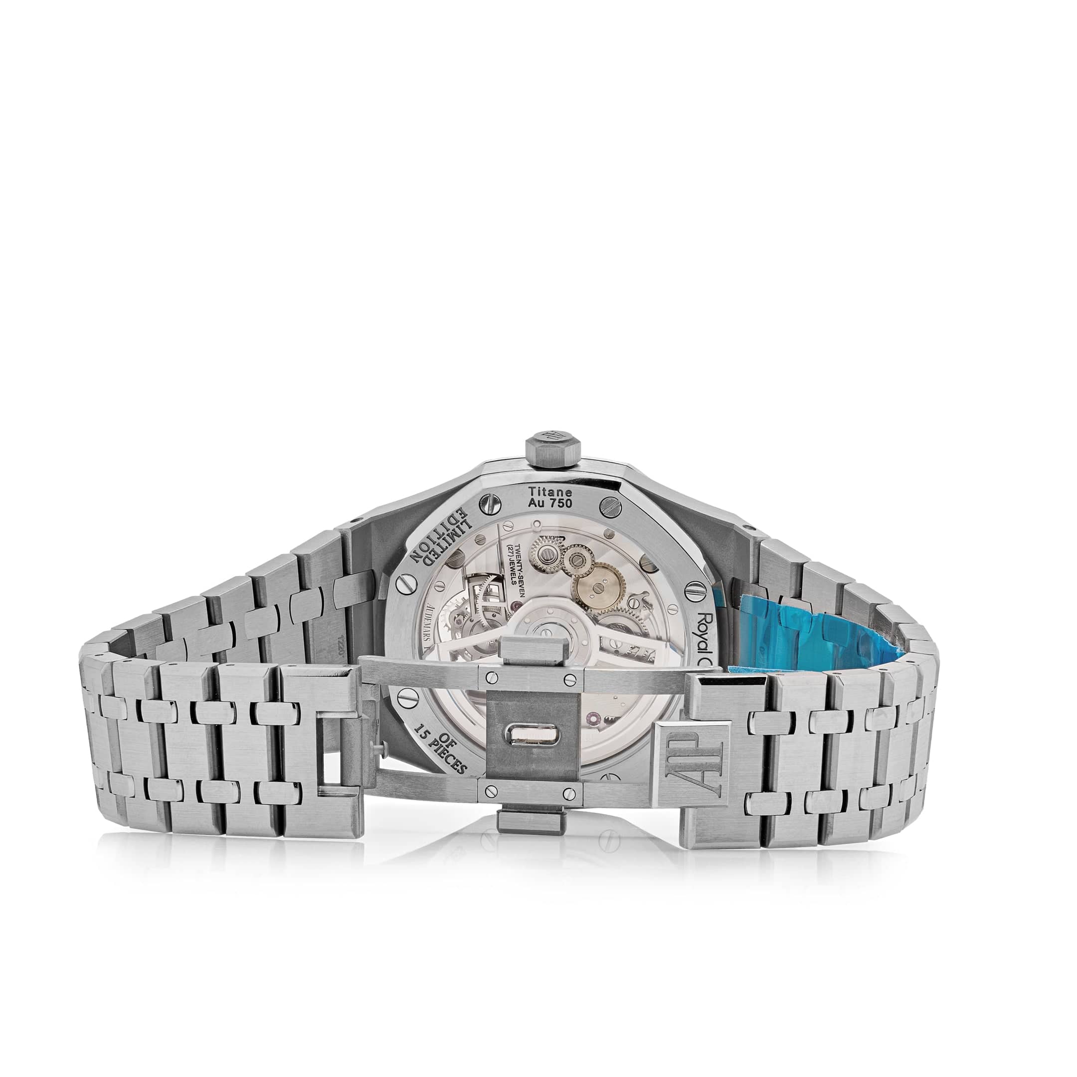 Audemars Piguet Royal Oak 26532IC.EE.1220TI.01 Selfwinding Flying Tourbillon Titanium White Gold Emerald Bezel Limited Edition (2024) view 6