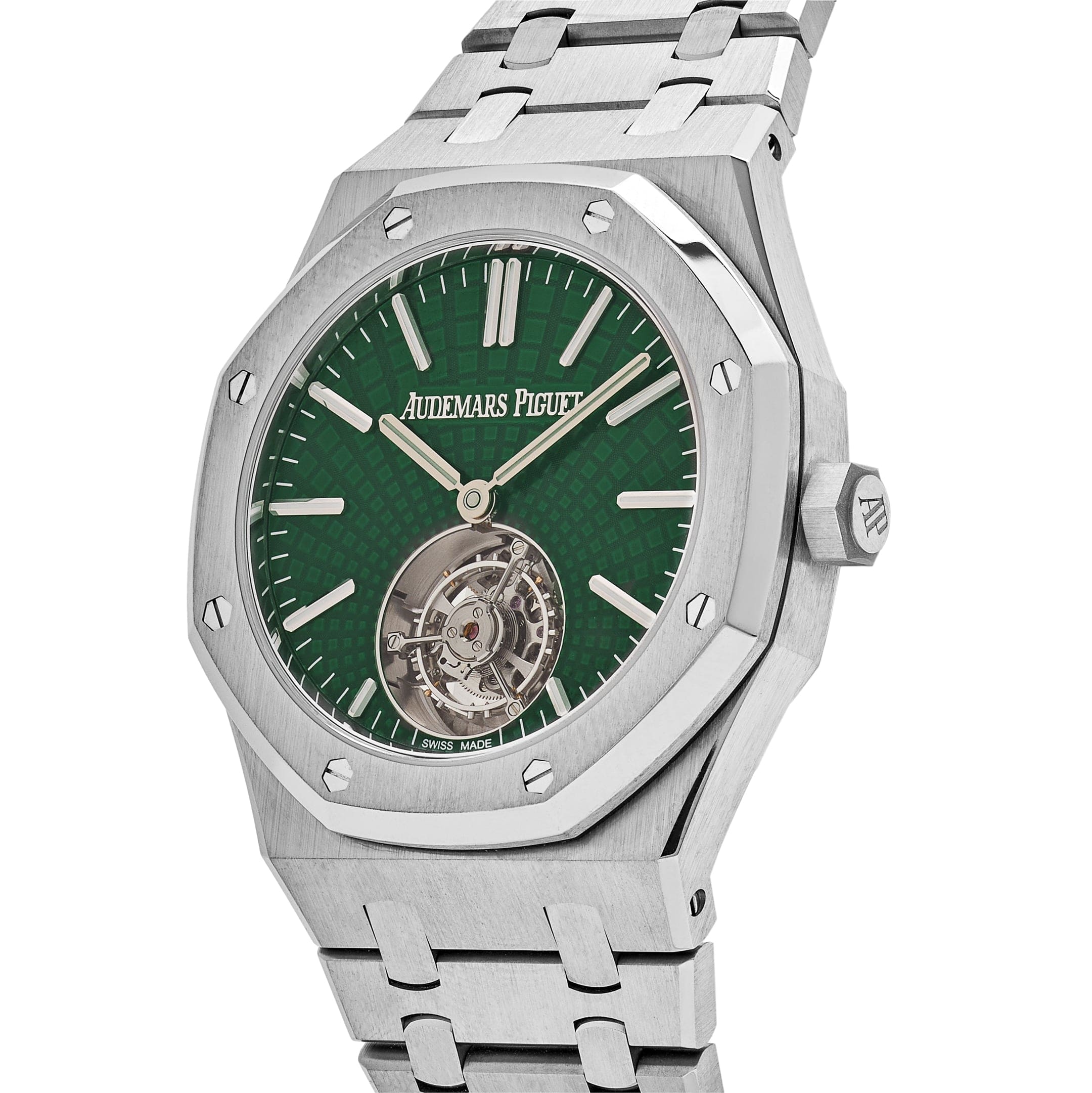 Audemars Piguet Royal Oak 26534TI.OO.1220TI.01 Selfwinding Flying Tourbillon Green Dial Limited Edition view 3