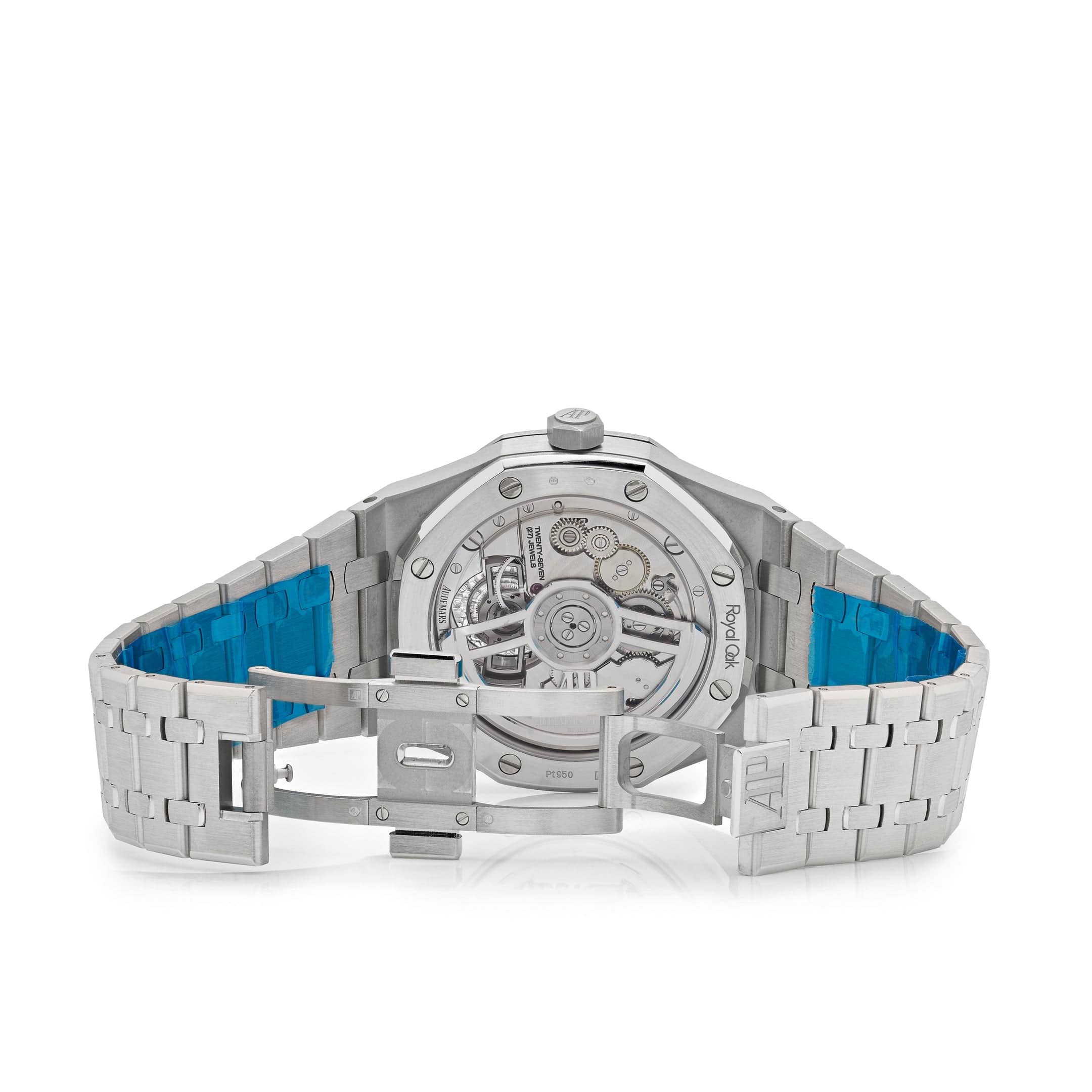 Audemars Piguet Royal Oak 26535PT.ZZ.1220PT.01 Selfwinding Flying Tourbillon Platinum Light Blue Dial view 8