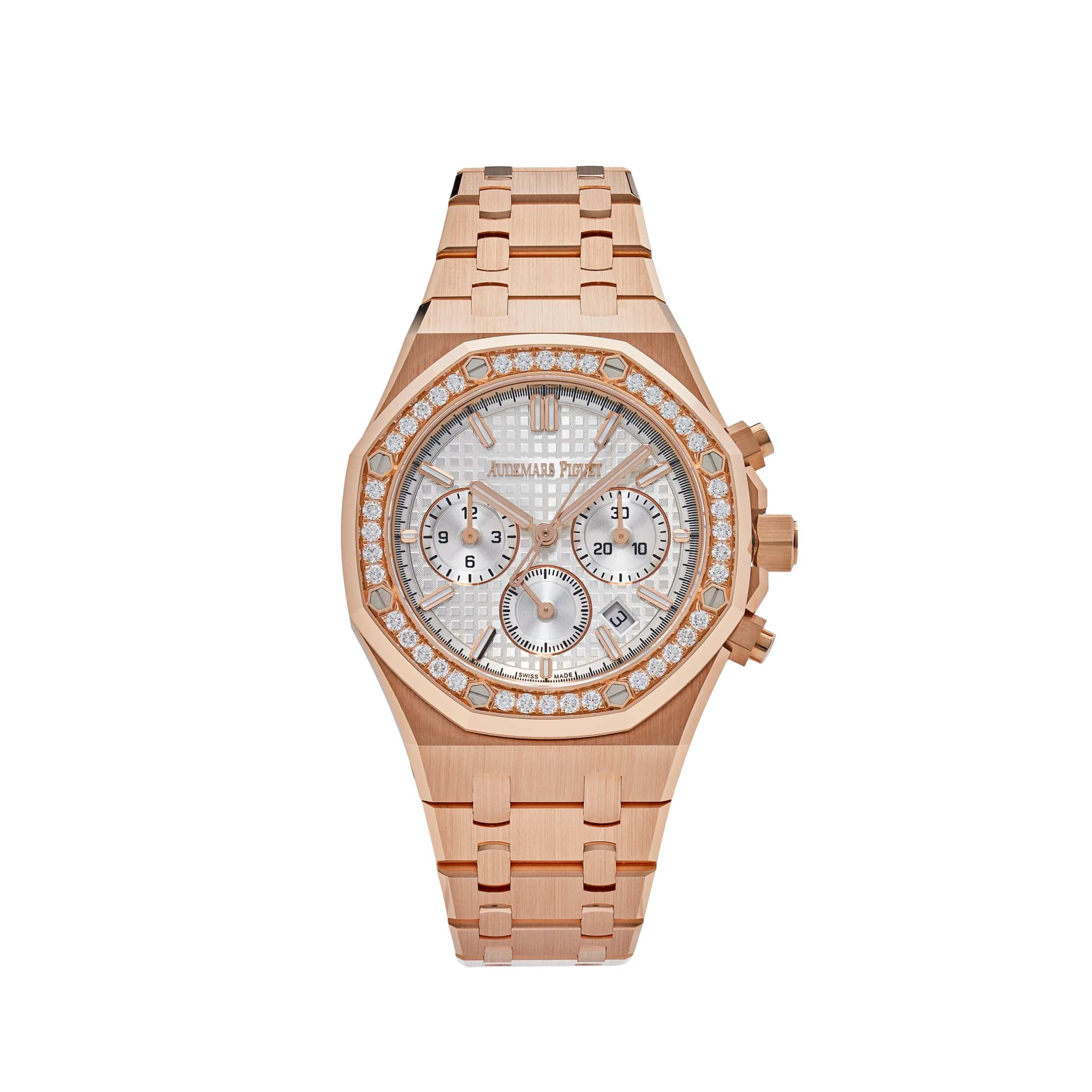 Audemars Piguet Royal Oak 26715OR.ZZ.1356OR.01 Selfwinding Chronograph Rose Gold Diamond Bezel (2022)