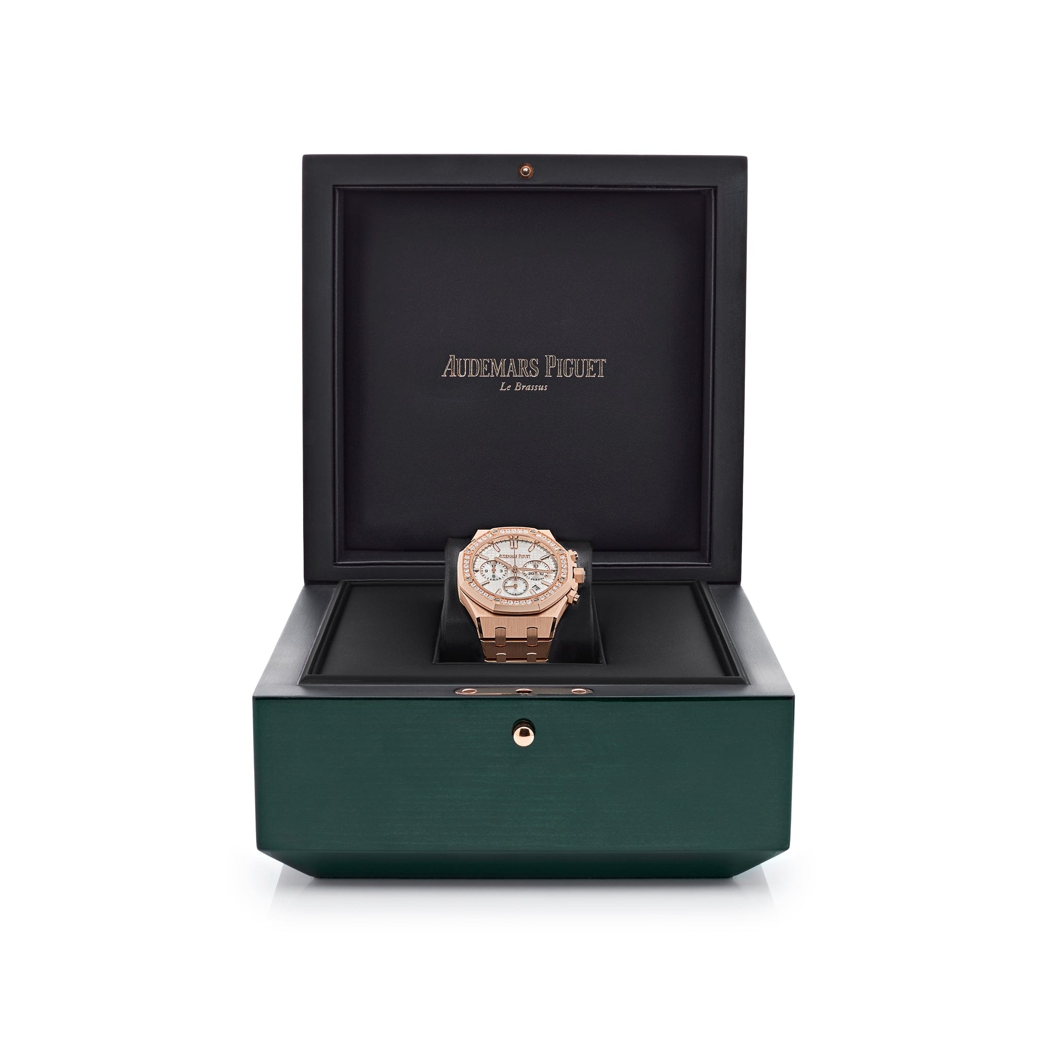 Audemars Piguet Royal Oak 26715OR.ZZ.1356OR.01 Selfwinding Chronograph Rose Gold Diamond Bezel (2022) view 7