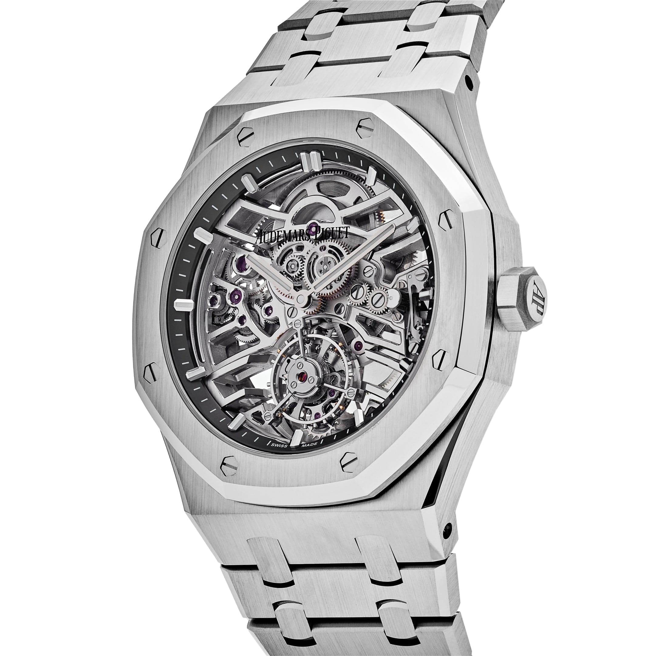 Audemars Piguet Royal Oak 26735ST.OO.1320ST.01 '50th Anniversary' Flying Tourbillon Stainless Steel Openworked view 3