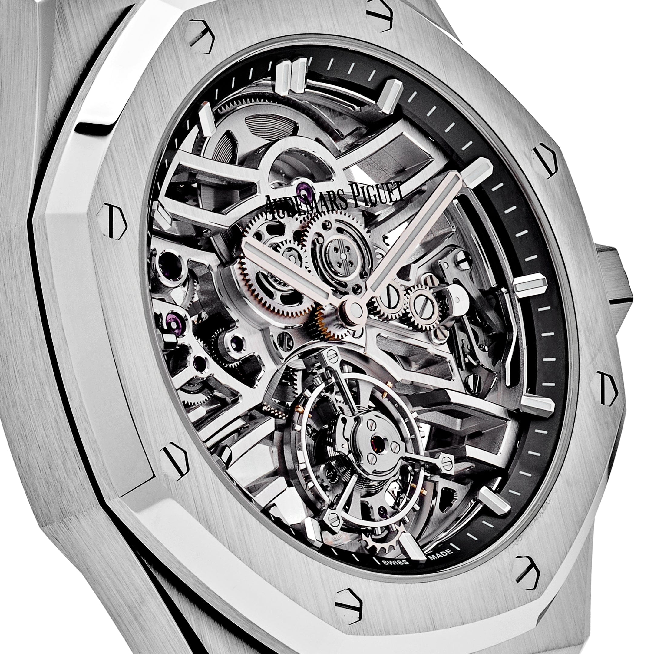Audemars Piguet Royal Oak 26735ST.OO.1320ST.01 '50th Anniversary' Flying Tourbillon Stainless Steel Openworked view 5
