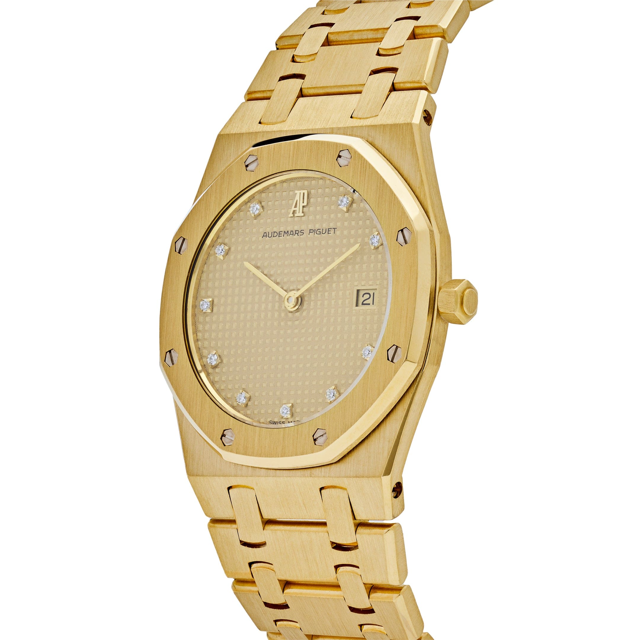 Audemars Piguet Royal Oak 56175BA Vintage Yellow Gold Champagne Dial view 3
