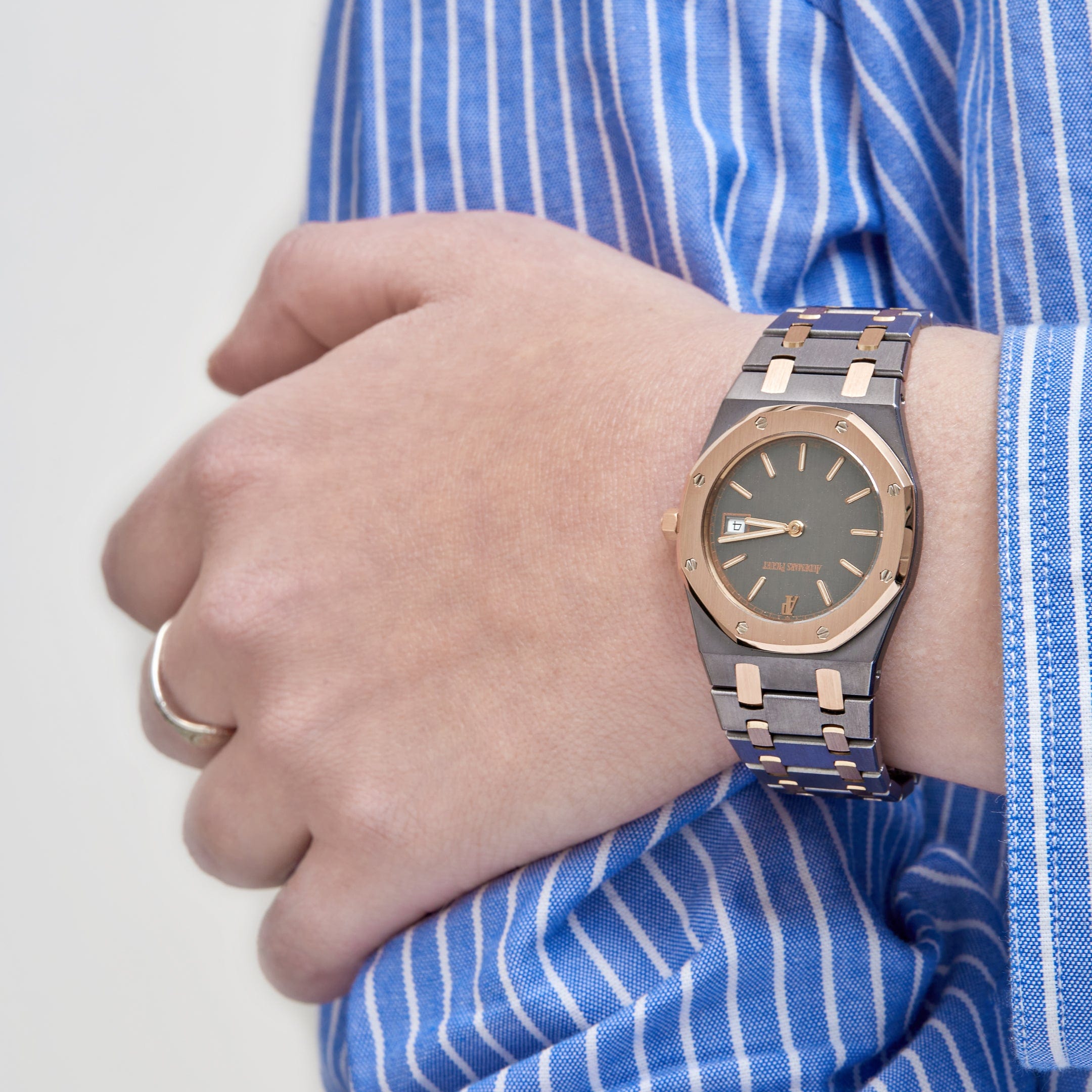 Audemars Piguet Royal Oak 56175TR.0.0789TR Two-Toned Tantalum Rose Gold Slate Dial (2000) view 2
