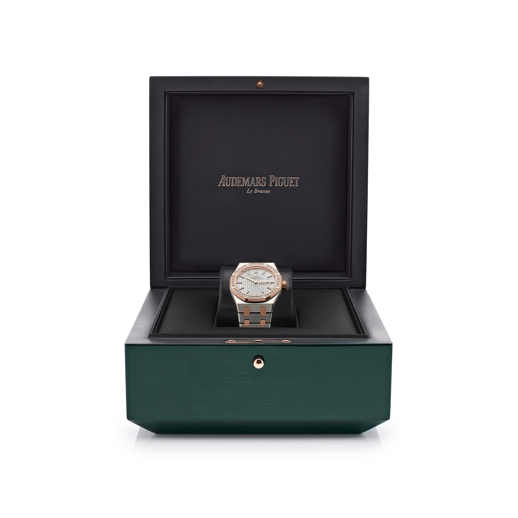 Audemars Piguet Royal Oak 67651SR.ZZ.1261SR.01 Quartz Rose Gold Stainless Steel Diamond Bezel view 5