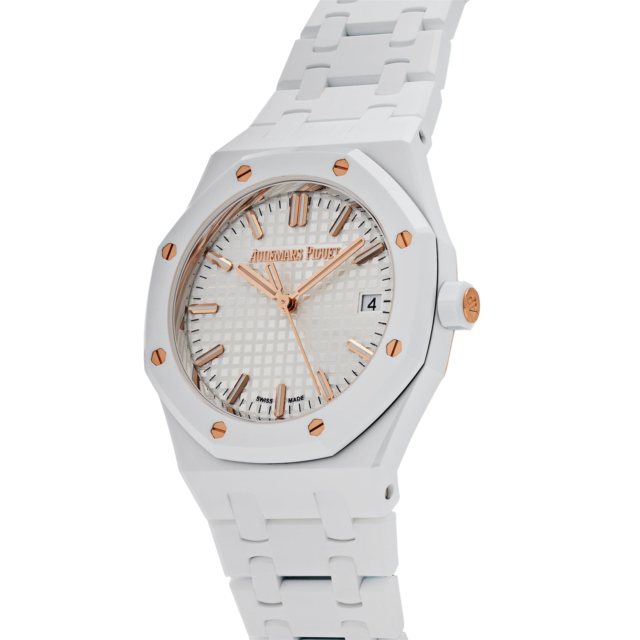 Audemars Piguet Royal Oak 77350CB.OO.1266CB.01 White Ceramic (2023) view 3