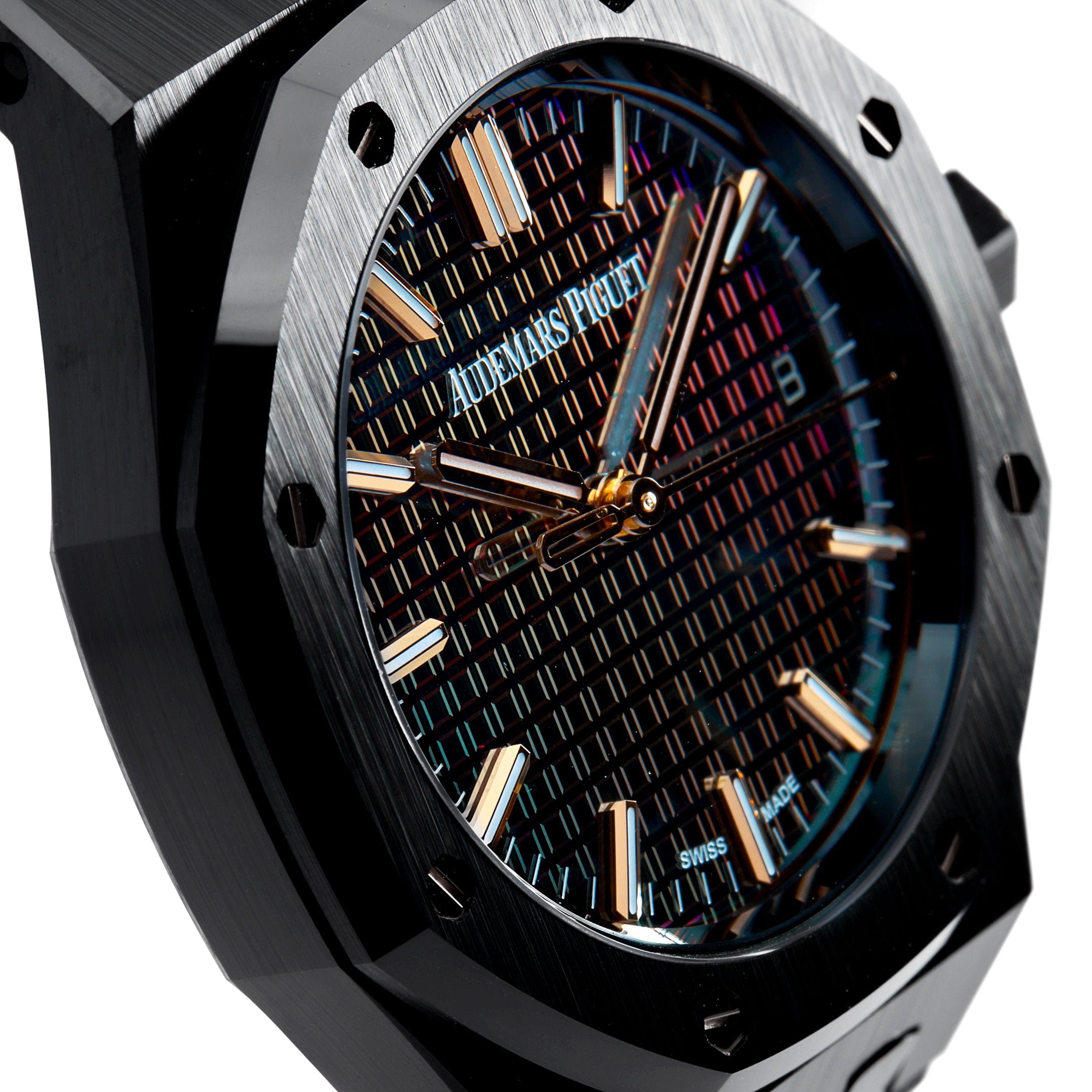 Audemars Piguet Royal Oak 77350CE.OO.1266CE.02.A Selfwinding 'Carolina Bucci' Black Ceramic Rainbow Dial Limited Edition (2022) view 3