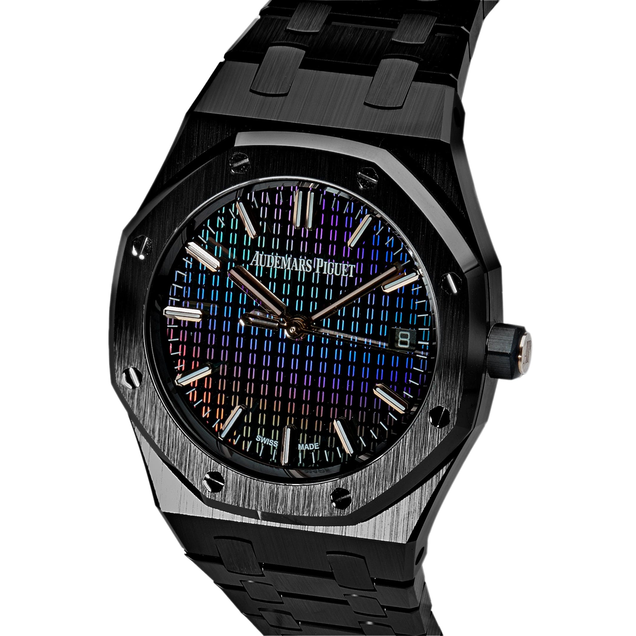 Audemars Piguet Royal Oak 77350CE.OO.1266CE.02.A Selfwinding 'Carolina Bucci' Black Ceramic Rainbow Dial Limited Edition (2022) view 2